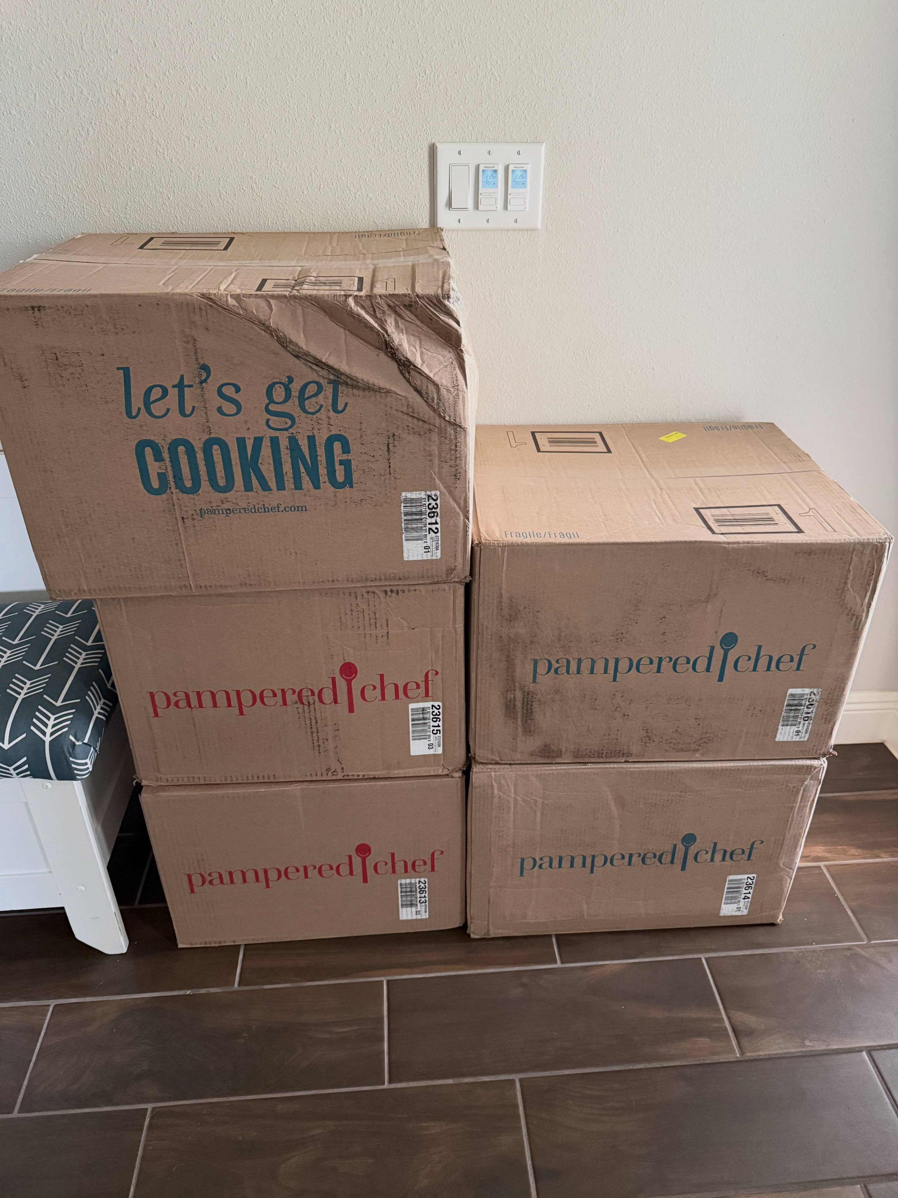 One of my FAVORITE perks of being a Pampered Chef consultant?! 😍📦✨

THIS… 👀👇 The ENTIRE new collection of Pampered Chef products are in these boxes!! 😱🙌🎉

I cannot WAIT to tear into these boxes, unbox all the goodies, and start putting them to the test in my kitchen! 🥳🍳

But you know what that means… 👀

I need to make room for all this NEW goodness, which means some of my current (unopened) stash needs a new home! 😂

🎉 WANT A CHANCE TO WIN $200 WORTH OF PAMPERED CHEF?! 🎉

Drop your BEST guesses for what you think is coming in the new collection in the comments! ⬇️⬇️⬇️

I’ll send you a message with all the details on how you can get in on the giveaway! 💕🎁

Let the guessing begin… 👀🔥